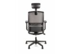 Linea Fabric Bureaustoel Linea Tekna 01/PT zwart/zwart met 3D armleuning en hoofdsteun