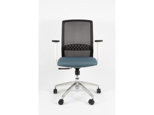 Linea Fabric Bureaustoel Linea Tekna White 01 zwart/antraciet met 3D     armleuning