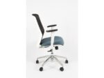 Linea Fabric Bureaustoel Linea Tekna White 01 zwart/antraciet met 3D     armleuning
