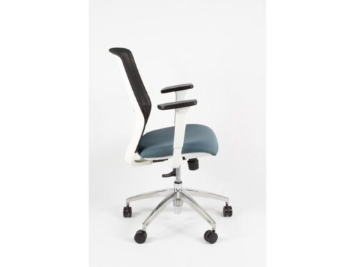 Linea Fabric Bureaustoel Linea Tekna White 01 zwart/antraciet met 3D     armleuning