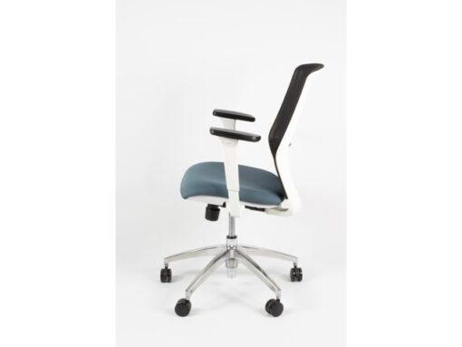 Linea Fabric Bureaustoel Linea Tekna White 01 zwart/antraciet met 3D     armleuning
