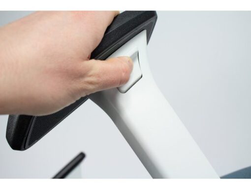 Linea Fabric Bureaustoel Linea Tekna White 01 zwart/antraciet met 3D     armleuning