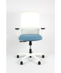 9 kg. Kleur stof blauw/wit. De bureaustoel wordt geleverd met 5 jaar garantie en is voorzien van Arbo norm EN1335. Made in Italy.