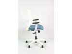 Linea Fabric Bureaustoel Linea Tekna White 01 l.blauw/wit met 3D         armleuning