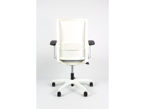 Linea Fabric Bureaustoel Linea Tekna White 01 l.blauw/wit met 3D         armleuning