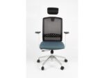 Linea Fabric Bureaustoel Linea Tekna White 01/PT zwart/antraciet met 3D  armleuning