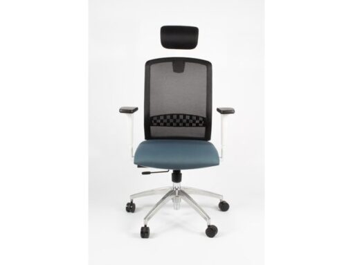 Linea Fabric Bureaustoel Linea Tekna White 01/PT zwart/antraciet met 3D  armleuning