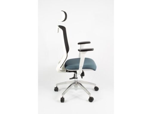 Linea Fabric Bureaustoel Linea Tekna White 01/PT zwart/antraciet met 3D  armleuning