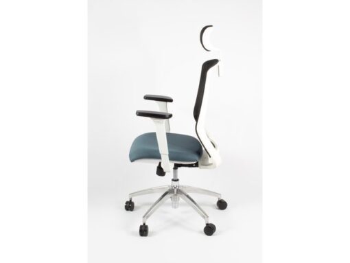 Linea Fabric Bureaustoel Linea Tekna White 01/PT zwart/antraciet met 3D  armleuning
