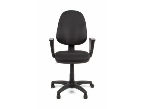 Linea Fabric Bureaustoel Linea Tiger 01 zwart/zwart met armleuning
