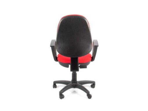 Linea Fabric Bureaustoel Linea Tiger 01 rood/rood met armleuning