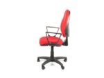 Linea Fabric Bureaustoel Linea Tiger 01 rood/rood met armleuning