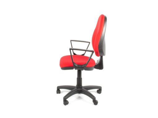Linea Fabric Bureaustoel Linea Tiger 01 rood/rood met armleuning
