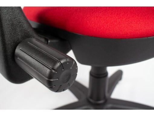 Linea Fabric Bureaustoel Linea Tiger 01 rood/rood met armleuning
