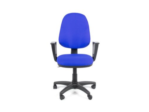 Linea Fabric Bureaustoel Linea Tiger 01 blauw/blauw met armleuning