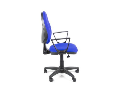 Linea Fabric Bureaustoel Linea Tiger 01 blauw/blauw met armleuning