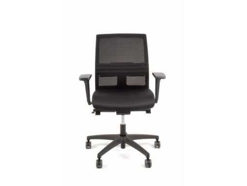 Linea Fabric Bureaustoel Linea Omnia 02 zwart/zwart met 3D armleuning