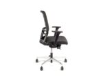 Linea Fabric Bureaustoel Linea Omnia 01 zwart/zwart met 3D armleuning en aluminium voet