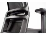 Linea Fabric Bureaustoel Linea Omnia 01 zwart/zwart met 3D armleuning en aluminium voet