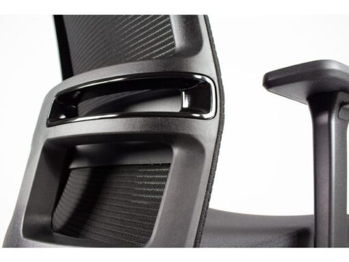 Linea Fabric Bureaustoel Linea Omnia 01 zwart/zwart met 3D armleuning en aluminium voet