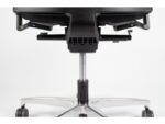 Linea Fabric Bureaustoel Linea Omnia 01 zwart/zwart met 3D armleuning en aluminium voet