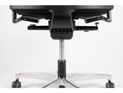 Linea Fabric Bureaustoel Linea Omnia 01 zwart/zwart met 3D armleuning en aluminium voet
