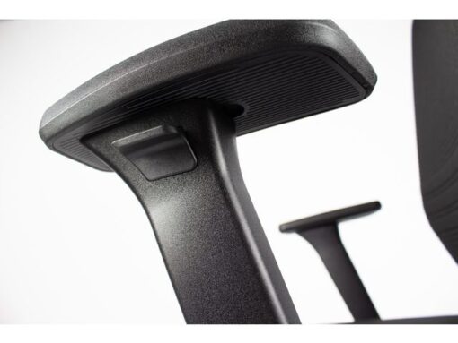 Linea Fabric Bureaustoel Linea Omnia 01 zwart/zwart met 3D armleuning en aluminium voet
