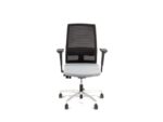 Linea Fabric Bureaustoel Linea Omnia 01 zwart/grijs met 3D armleuning en aluminium voet