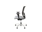 Linea Fabric Bureaustoel Linea Omnia 01 zwart/grijs met 3D armleuning en aluminium voet