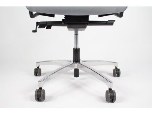Linea Fabric Bureaustoel Linea Omnia 01 zwart/grijs met 3D armleuning en aluminium voet