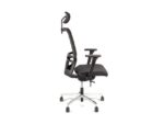 Linea Fabric Bureaustoel Linea Omnia 01/PT zwart/zwart met 3D            armleuning, hoofdsteun en aluminium voet