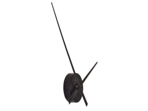 Wandklok NeXtime dia. 48 cm x 3 cm, aluminium, zwart,       'Small Hands'