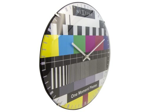 Wandklok NeXtime dia. 35 cm, bol glas, multi-color,         'Testpage Dome'