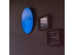 Wandklok NeXtime dia. 35 cm, bol glas, 'blauw Moon dome'
