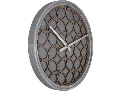 Wandklok NeXtime dia. 39.5 cm, polyresin/hout, grijs