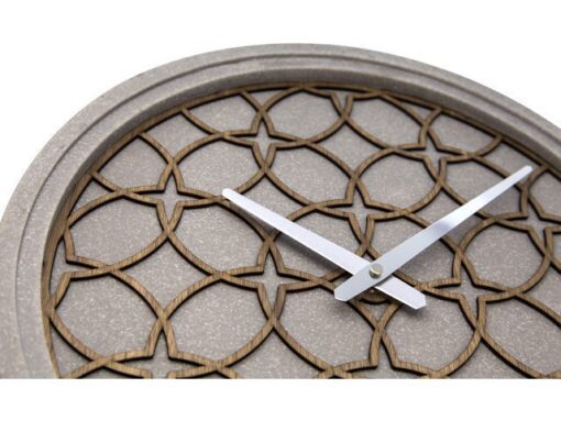 Wandklok NeXtime dia. 39.5 cm, polyresin/hout, grijs