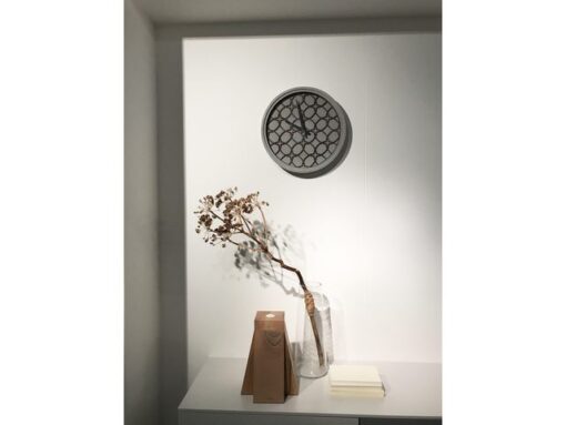 Wandklok NeXtime dia. 39.5 cm, polyresin/hout, grijs