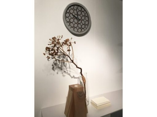 Wandklok NeXtime dia. 39.5 cm, polyresin/hout, grijs