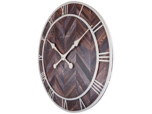 Wandklok Nextime Roman Vintage dia 58cm hout Donker bruin