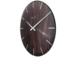 Wandklok Nextime Edge-Wood-Dome dia 35cm kunststof bruin