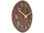 Grote wandklok - 50cm- Stille klok - Walnoot hout - NeXtime "Precious"