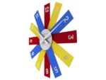 Design wandklok - 40cm- Stille klok - Multicolor - Acryl -  NeXtime "Plexi"