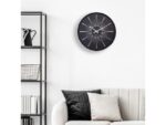 Stille wandklok - 40cm- Zwart - Metaal -NeXtime "Excentric"