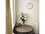 Landelijke wandklok - 39cm - Stille klok - Wit/ Goud-       NeXtime "Classic"