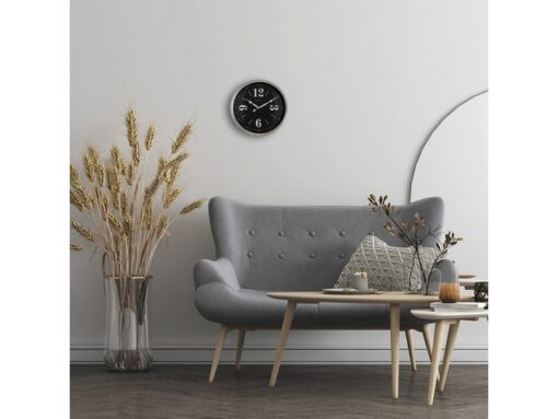 Landelijke wandklok - 39cm - Stille klok - Wit/ ZIlver -    NeXtime "Classic"