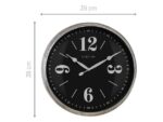 Landelijke wandklok - 39cm - Stille klok - Wit/ ZIlver -    NeXtime "Classic"