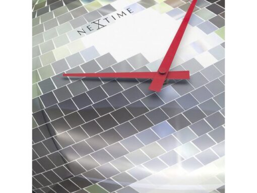Stille wandklok - 35cm - Discobal - Koepelvormig glas -     NeXtime "Disco Ball"