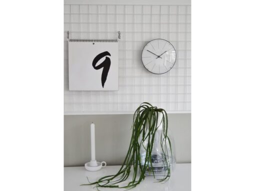 Wandklok NeXtime Big Stripe dia 20 glas wit
