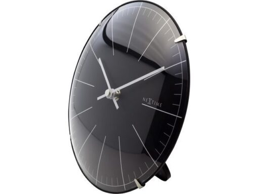 Wandklok NeXtime Big Stripe dia 20 glas zwart