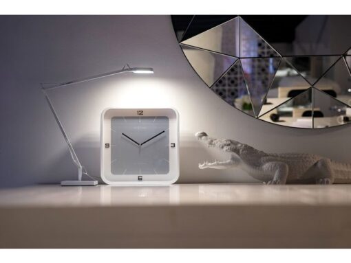 Wandklok NeXtime Jan des Bouvrie Square Wall 40 x 40 x 4 cm wit